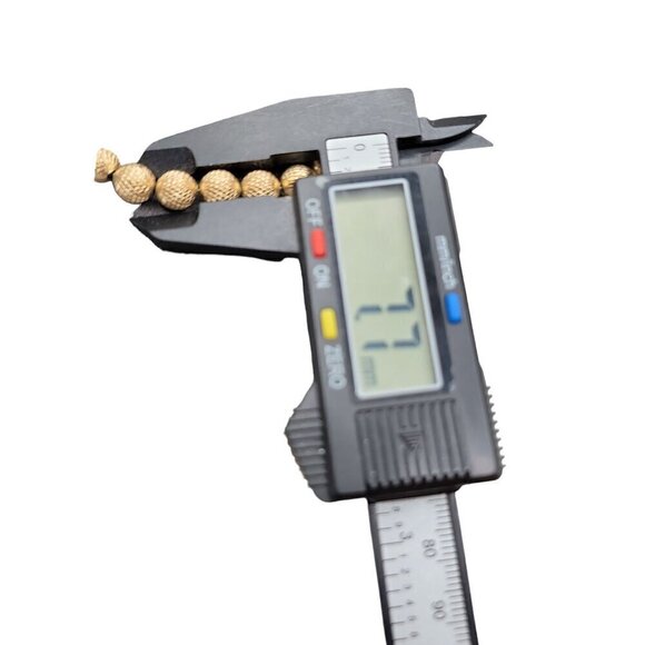 Crown Trifari 1960s Jewelry Set Metal Bead 16" Necklace & Clip On Earrings - Picture 14 of 16